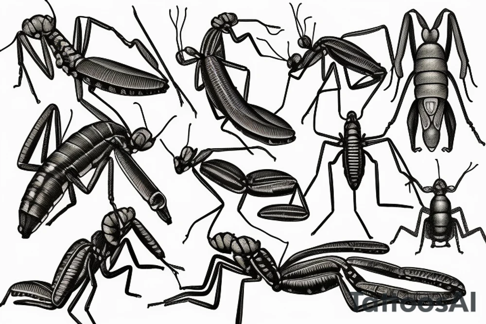 Praying mantis tattoo idea