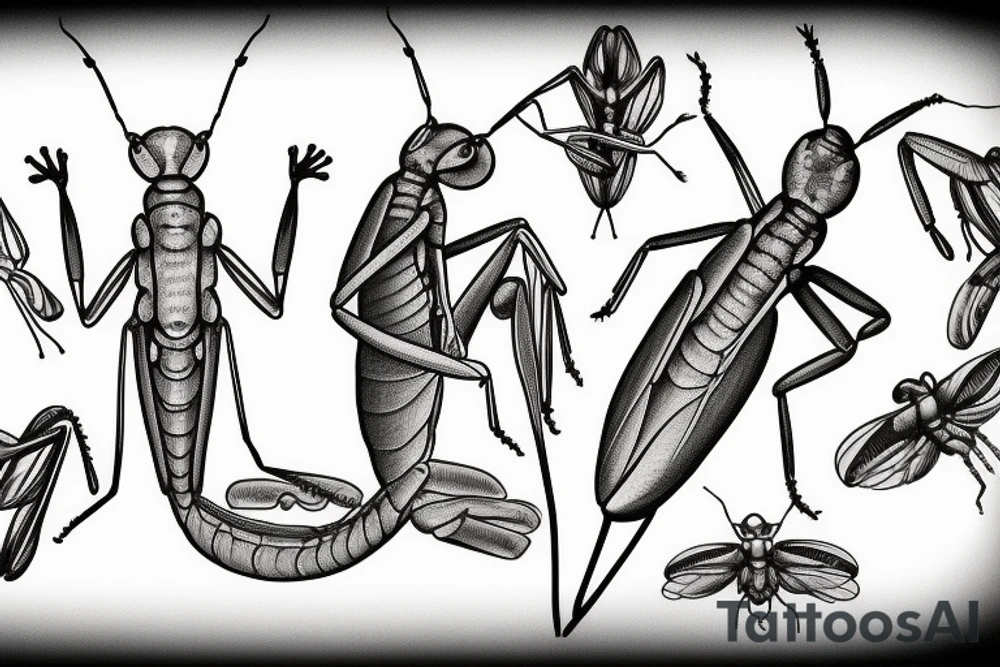 Praying mantis tattoo idea