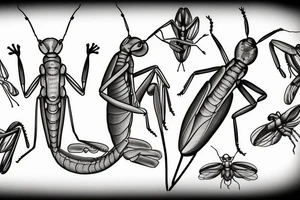 Praying mantis tattoo idea