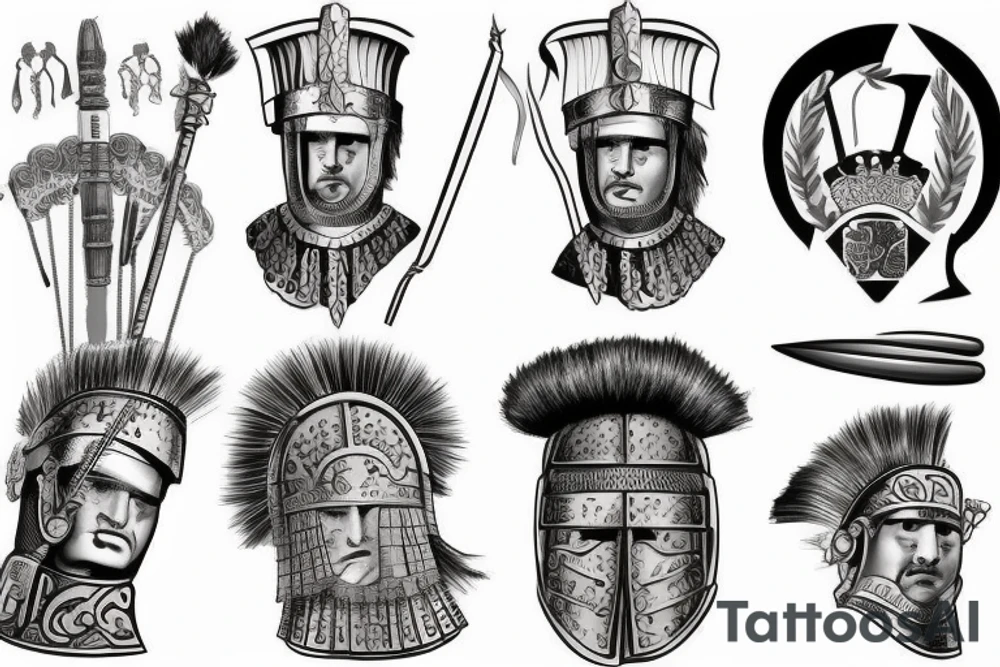 Roman centurion tattoo idea