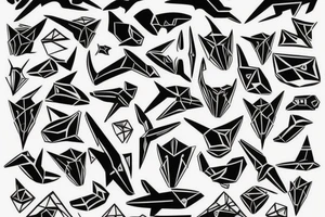 Geometric Hammerhead shark tattoo idea