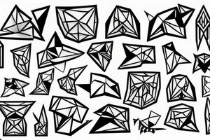 Geometric Hammerhead shark tattoo idea