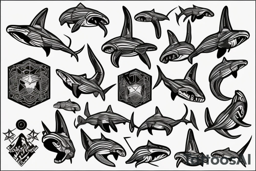 Hammerhead shark tattoo idea