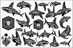 Hammerhead shark tattoo idea