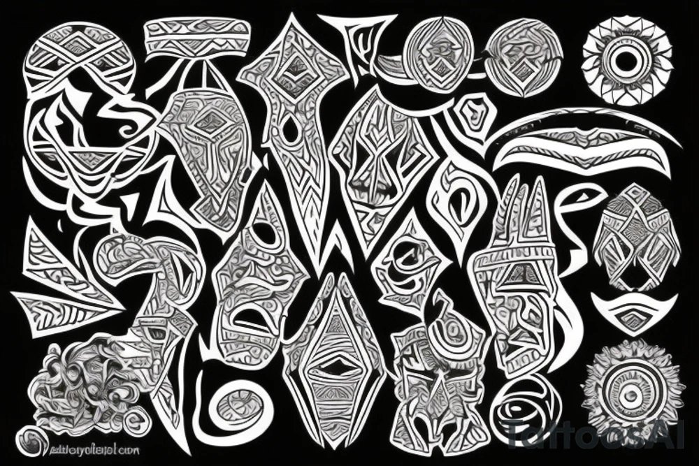 Tribal with SYZ in center tattoo idea