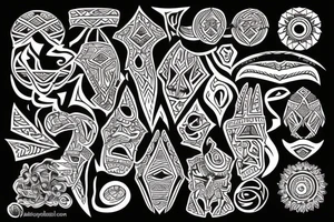Tribal with SYZ in center tattoo idea