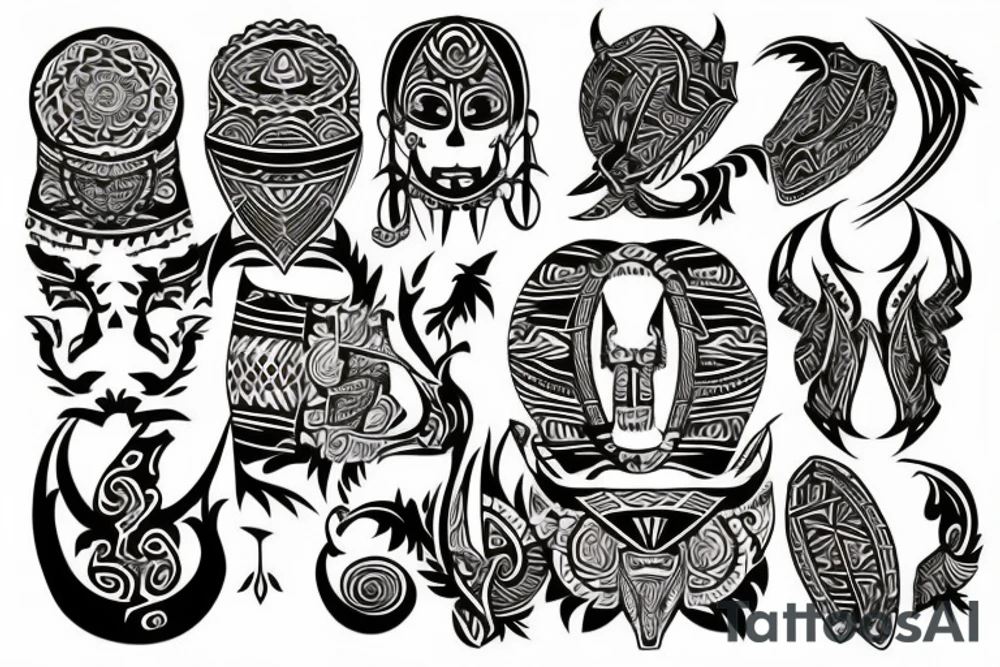 Tribal with SYZ in center tattoo idea