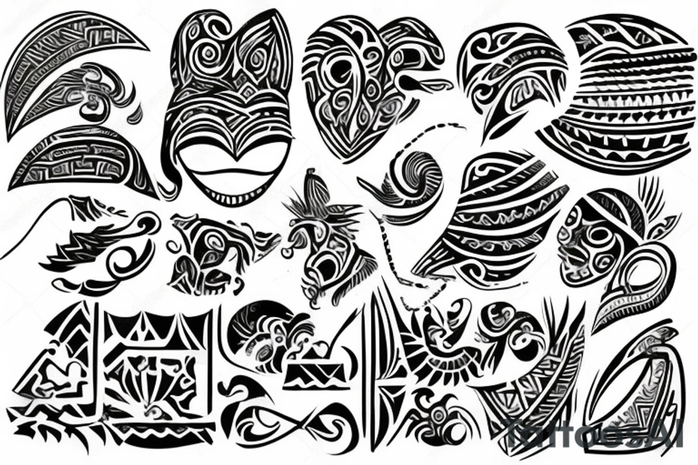 Tribal with love tattoo idea