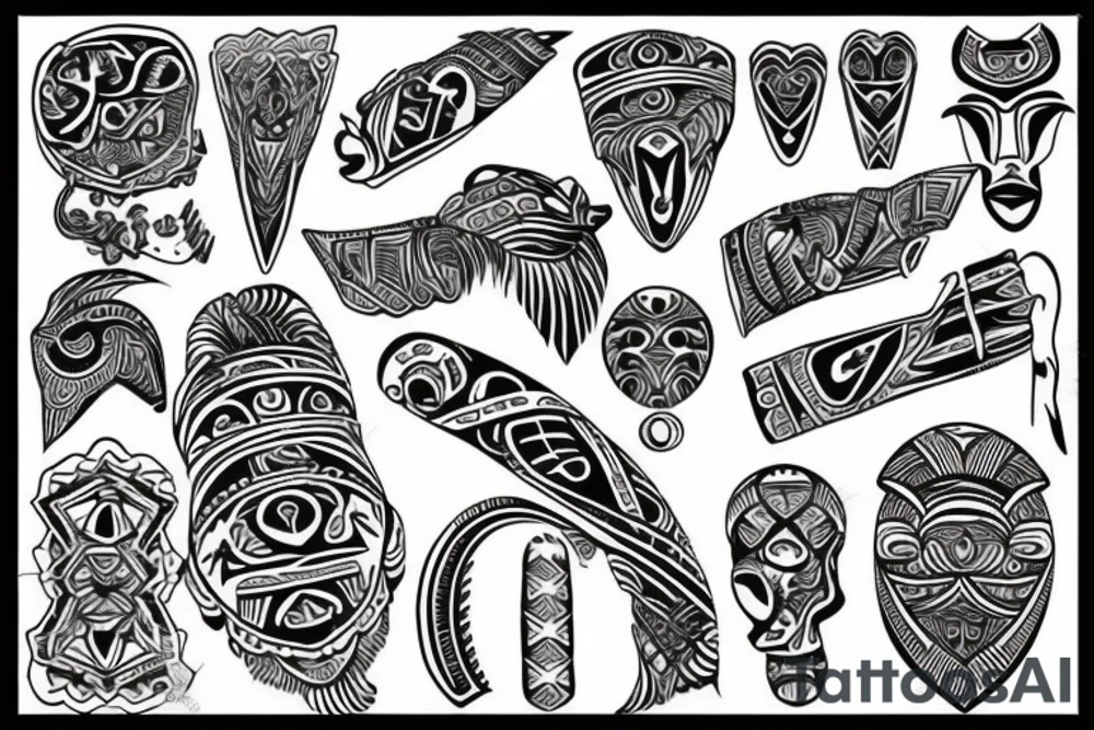 Tribal with love tattoo idea
