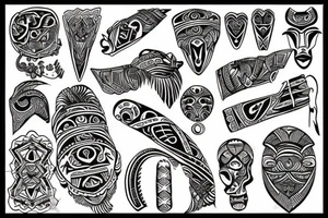 Tribal with love tattoo idea