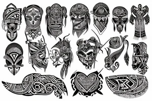 Tribal with love tattoo idea