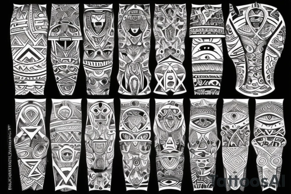 Tribal with love tattoo idea
