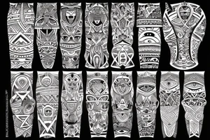 Tribal with love tattoo idea