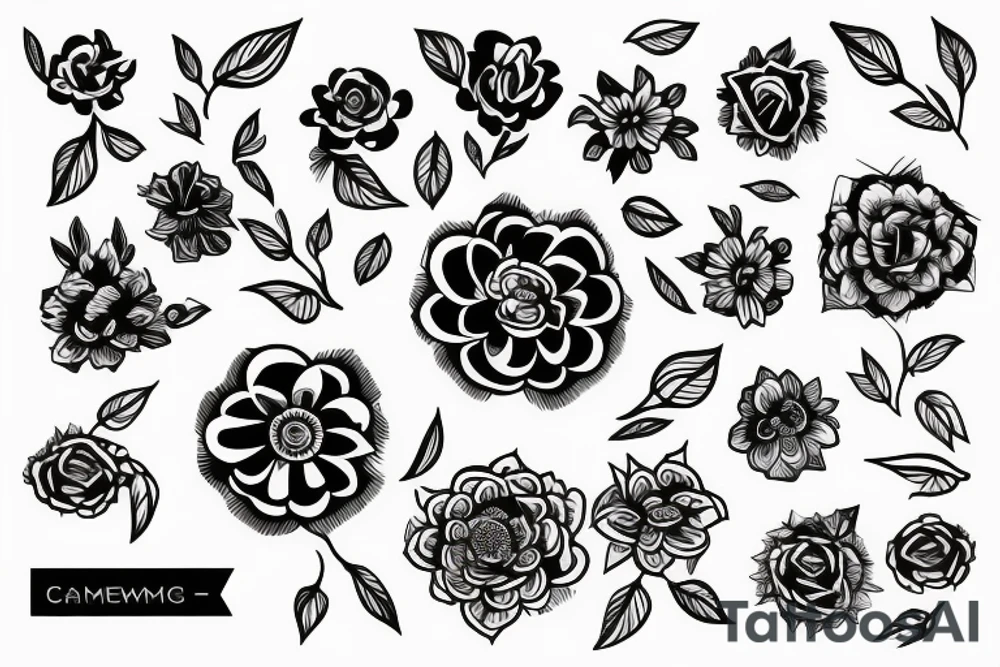 Backgroung flowers for camera tattoo tattoo idea