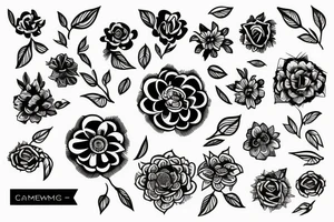 Backgroung flowers for camera tattoo tattoo idea