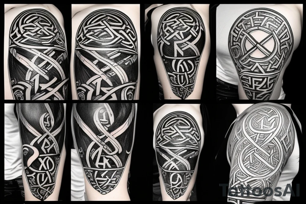 Norse mythology and runes tattoo idea