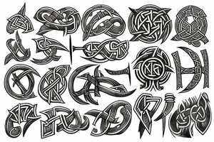 Norse mythology and runes tattoo idea