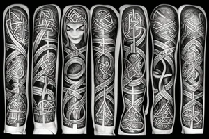Norse mythology and runes tattoo idea