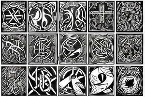Norse mythology and runes tattoo idea