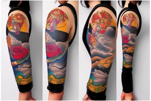 Cowgirl with overalls on tattoo idea