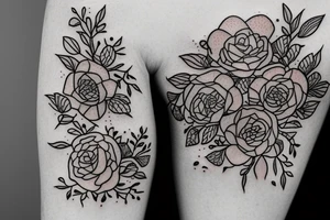 Book with flowers and a moon tattoo idea