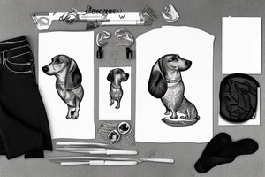 Two weiner dogs cuddling tattoo idea