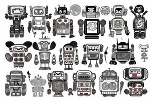 Robot tattoo idea