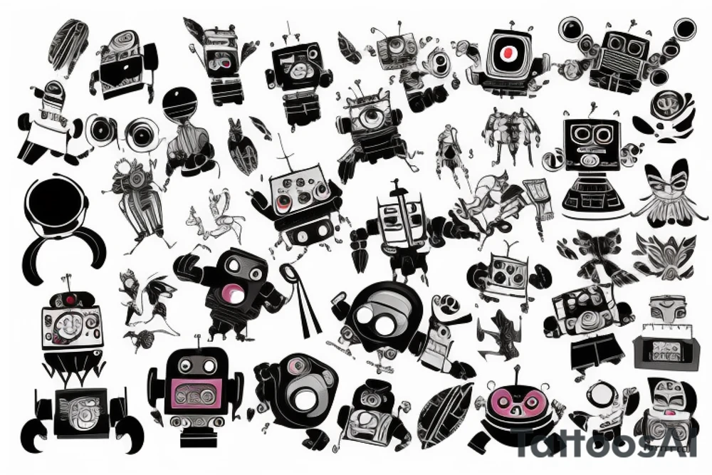 Robot tattoo idea