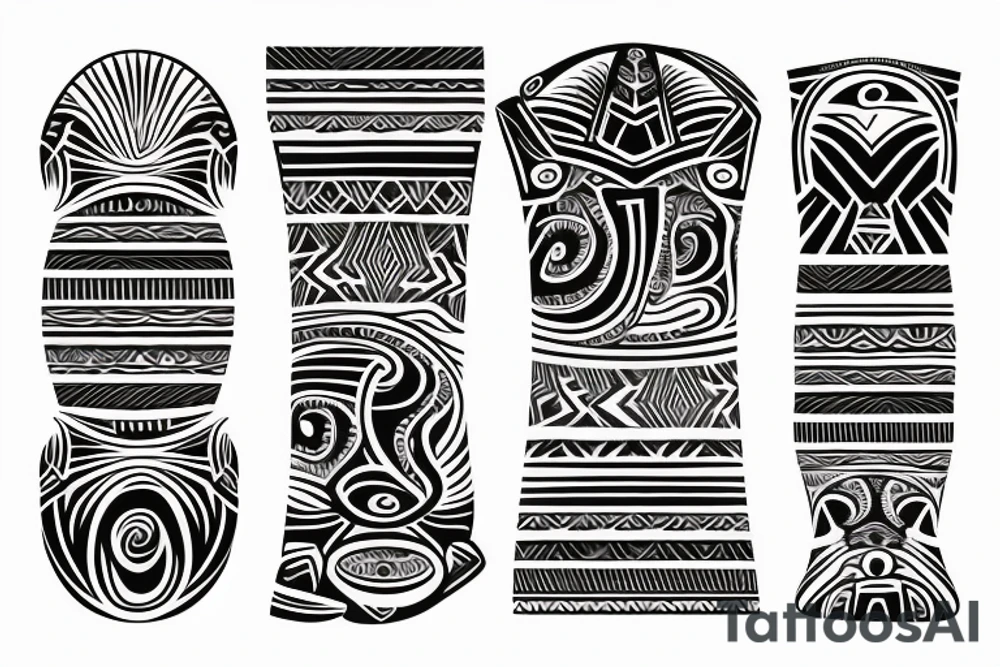 arm band with solid bands tattoo idea
