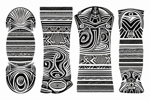 arm band with solid bands tattoo idea