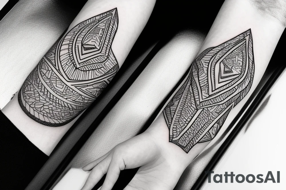 arm band with solid bands tattoo idea