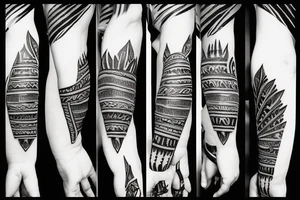 arm band with spikes tattoo idea