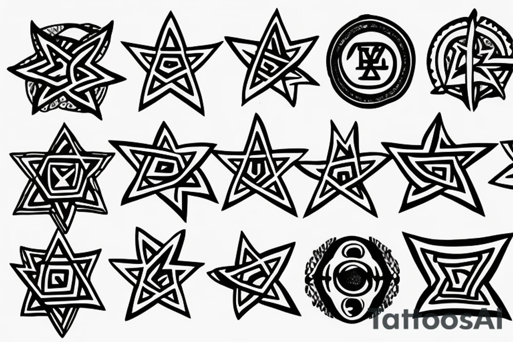 Jewish star tattoo idea