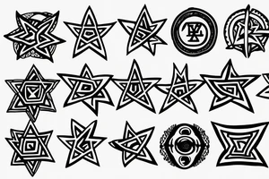 Jewish star tattoo idea