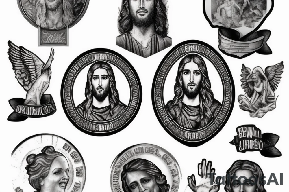 Jesus benedict medal tattoo idea