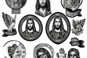 Jesus benedict medal tattoo idea