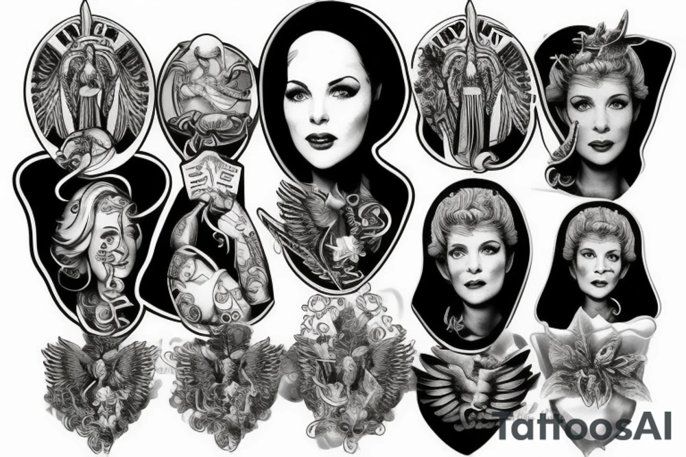 Angel benedict medal tattoo idea