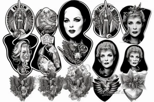 Angel benedict medal tattoo idea