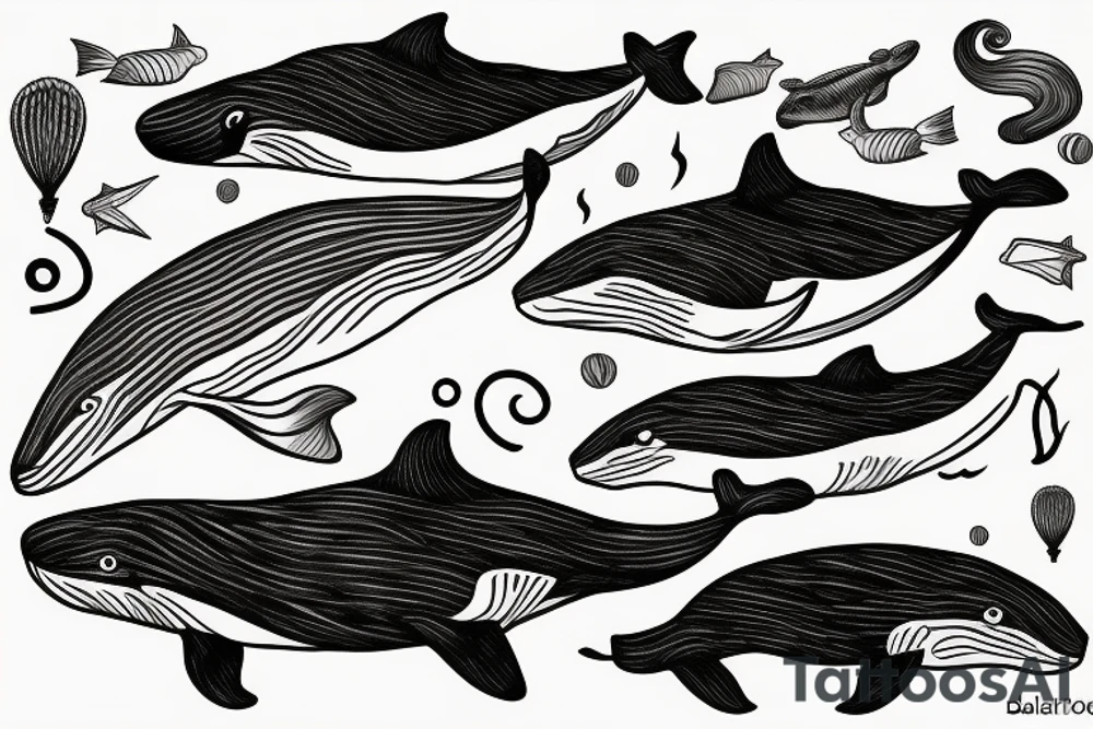 Whale tale tattoo idea