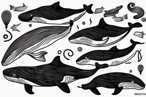 Whale tale tattoo idea