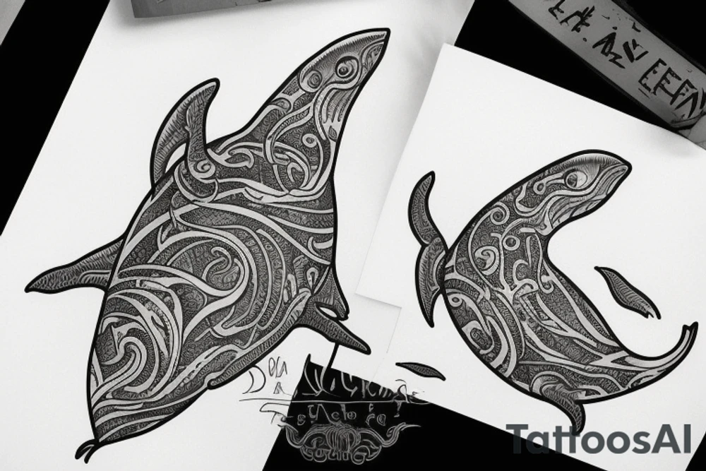 Whale tale tattoo idea