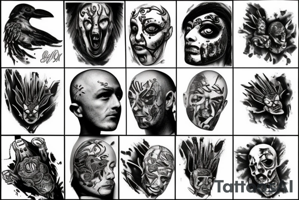 Vulture flesh blood tattoo idea