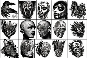Vulture flesh blood tattoo idea