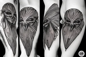 Vulture flesh blood tattoo idea