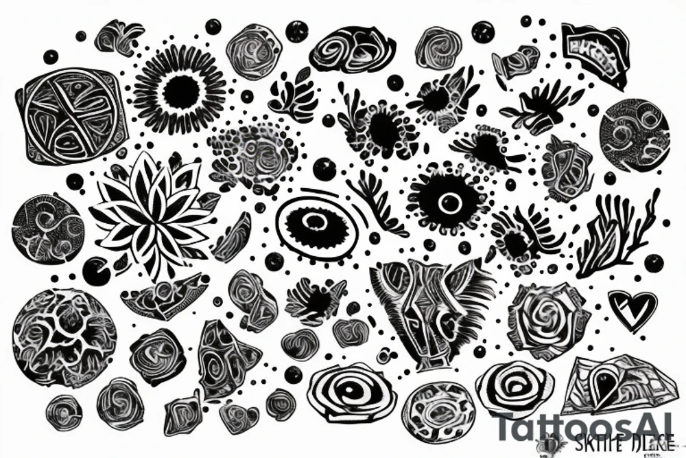 dot work of Australia tattoo idea