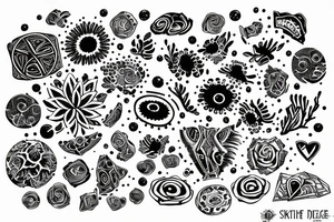 dot work of Australia tattoo idea