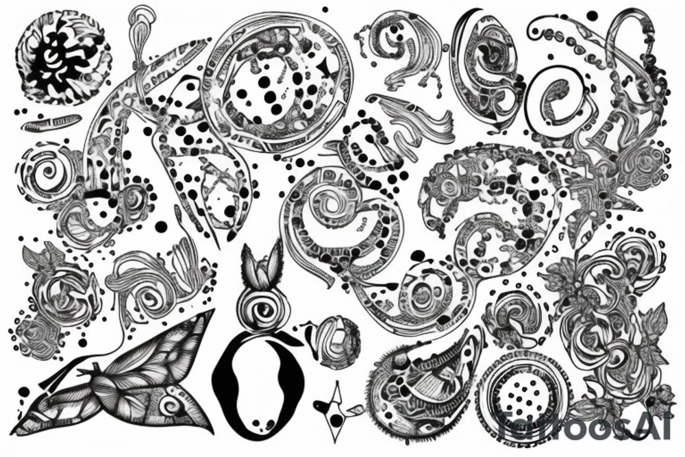 dot work of Australia tattoo idea
