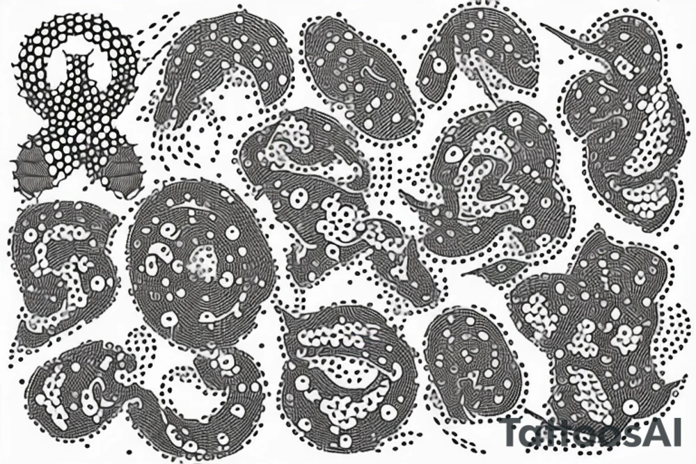 dot work of Australia tattoo idea