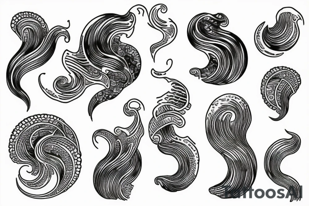 Australia and ocean wave tattoo idea