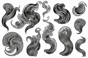 Australia and ocean wave tattoo idea
